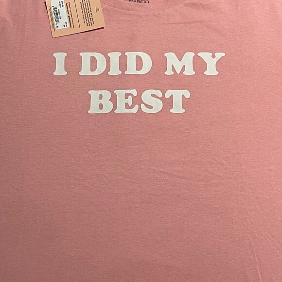 Ban.do "I Did My Best" Pink T-Shirt 3X Crew Neck Short Sleeve Cotton Blend, New - Picture 3 of 9